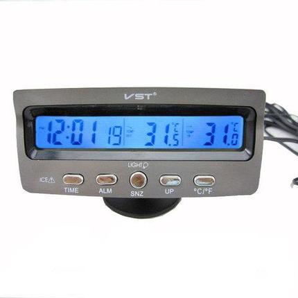 Термометр-часы электронный [3 в 1] VST-7045 с иллюминаторной подсветкой, фото 2
