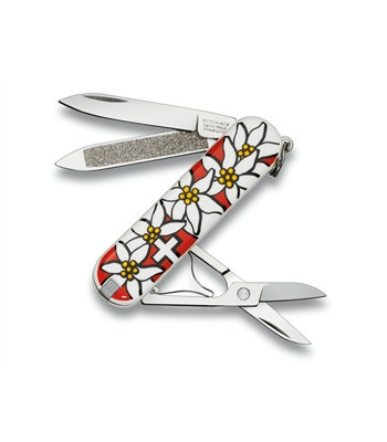 Нож складной карманный Victorinox Edelweiss, Функционал: Туризм, Кол-во функций: 7 в 1, Цвет: Разноцветный, (0