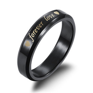 Кольцо для влюбленных «Forever love» Black Edition (6 (Ø16,5 мм))