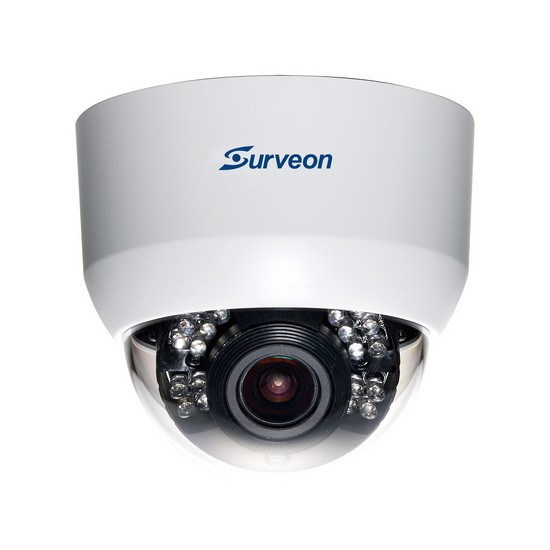 Камера IP купольная Surveon CAM4321LV, Разрешение: 2 Mpi dpi, Тип объектива: вариофокальный f= 2,8 - 12 мм, Цв
