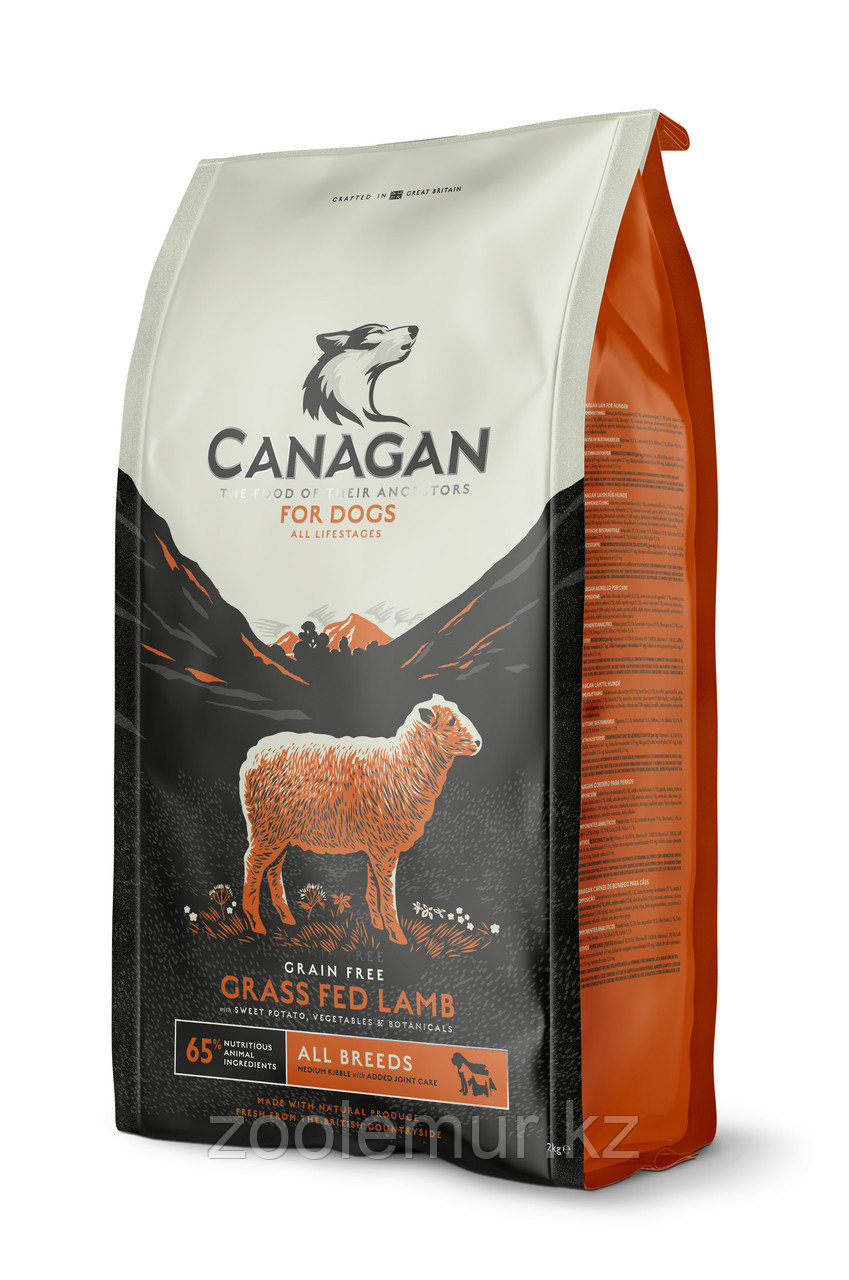 CANAGAN Grain Free, Grass Fed Lamb, корм 6 кг для собак всех возрастов и щенков, Ягненок