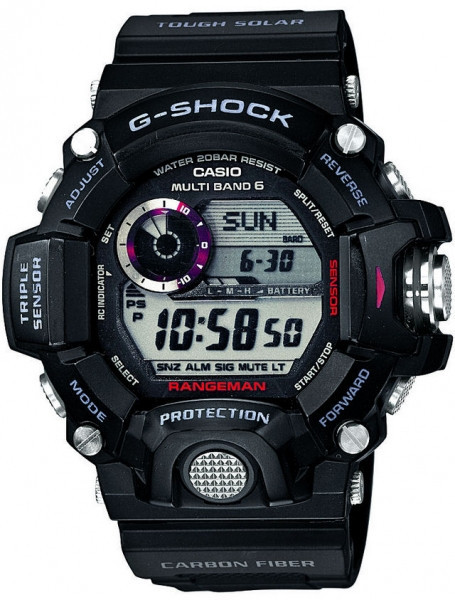 Часы электронные наручные мужские Casio G-SHOCK GW-9400-1ER, Механизм: Кварц, Браслет: Ремешок из полимерного