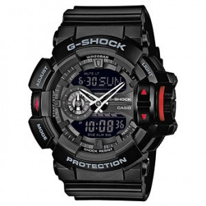 Часы электронные наручные мужские Casio G-SHOCK GA-400-1BER, Механизм: Кварц, Браслет: Ремешок из полимерного