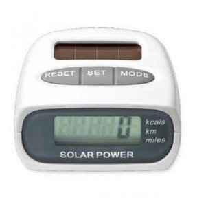 Шагомер электронный на солнечной батарее Solar Pedometer HY-02T [шаги; калории; километры; мили]