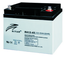 Батарея необслуживаемая (аккумулятор) Ritar RA12-45 (12V 45 Ah), Емкость аккумулятора: 45 Ah, Разъемы: F4/F11
