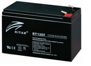 Батарея необслуживаемая (аккумулятор) Ritar RT1290 (12V 9 Ah), Емкость аккумулятора: 9 Ah, Разъемы: F1/F2