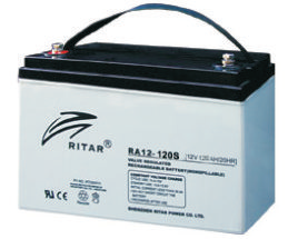 Батарея необслуживаемая (аккумулятор) Ritar RA12-120S (12V 120 Ah), Емкость аккумулятора: 120 Ah, Разъемы: F5/