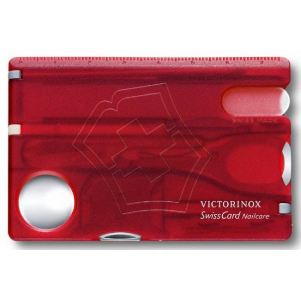 Швейцарская карта дорожный набор Victorinox SwissCard Nailcare, Функционал: Универсальная, Кол-во функций: 13