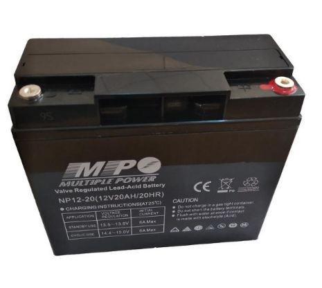Батарея необслуживаемая (аккумулятор) Multiple Power NPD12-20 (12V 20 Ah), Емкость аккумулятора: 20 Ah, Разъем