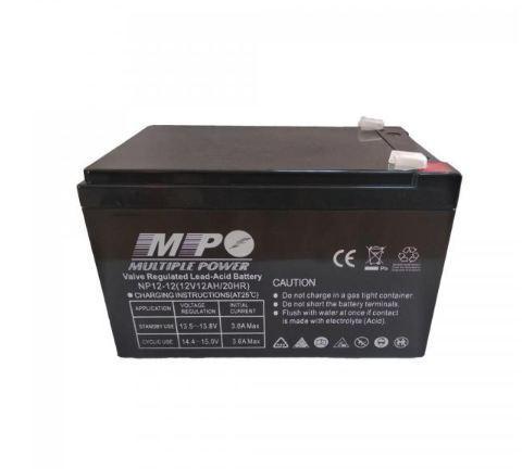 Батарея необслуживаемая (аккумулятор) Multiple Power NP12-12 (12V 12 Ah), Емкость аккумулятора: 12 Ah, Разъемы