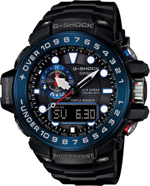Часы электронные наручные мужские Casio G-SHOCK GWN-1000B-1BDR , Механизм: Кварц, Браслет: Каучук, Застежка кл
