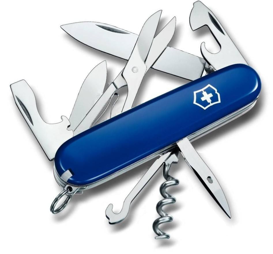 Нож складной офицерский Victorinox Climber, Функционал: Альпинистский, Кол-во функций: 14 в 1, Цвет: Синий, (1