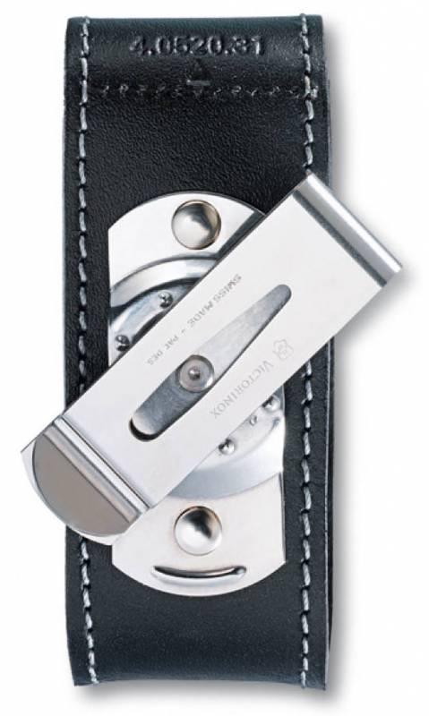 Чехол для ножа Victorinox POUCH 4.0520.31, Материал: Кожа, Крепление: Клипса металлическая с поворотным механи