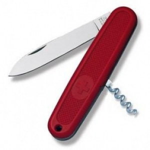 Нож складной солдатский Victorinox Solo, Кол-во функций: 2 в 1, Цвет: Красный, (0.8720)