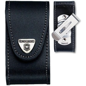 Чехол для ножа Victorinox POUCH 4.0521.31, Материал: Кожа, Крепление: На пояс, Застежка: Velkro (липучка), Цве