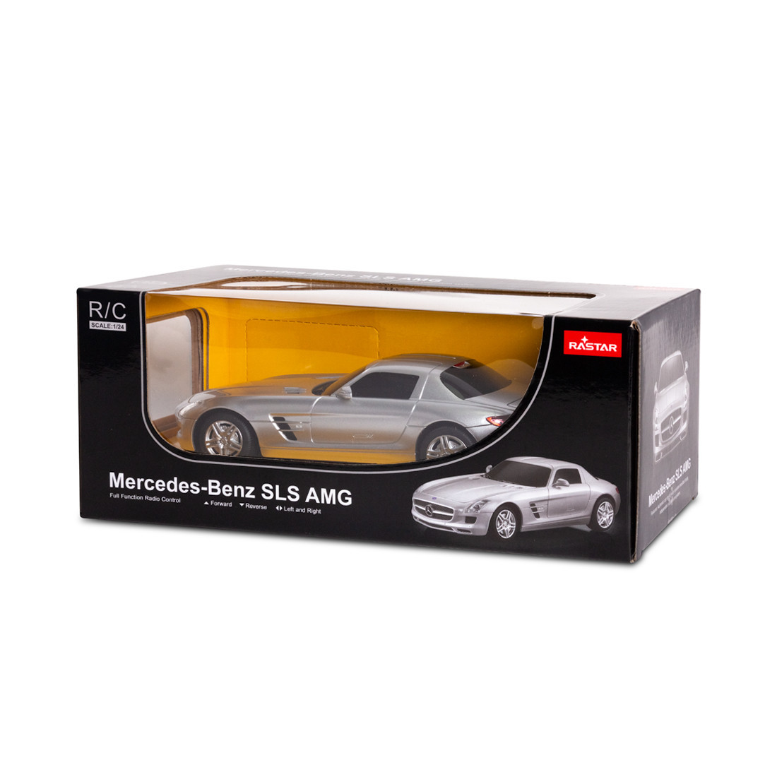 Радиоуправляемая модель автомобиль Rastar Mercedes-Benz SLS AMG, 1:24, Управление: Джойстик, Материал: Пластик