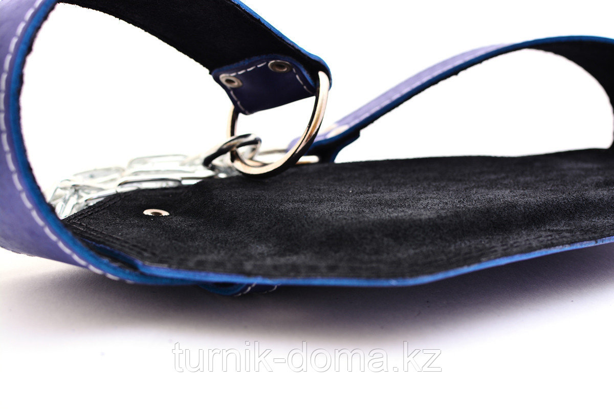Пояс кожаный с цепью (профи) 115 см синий - фото 4 - id-p61458965