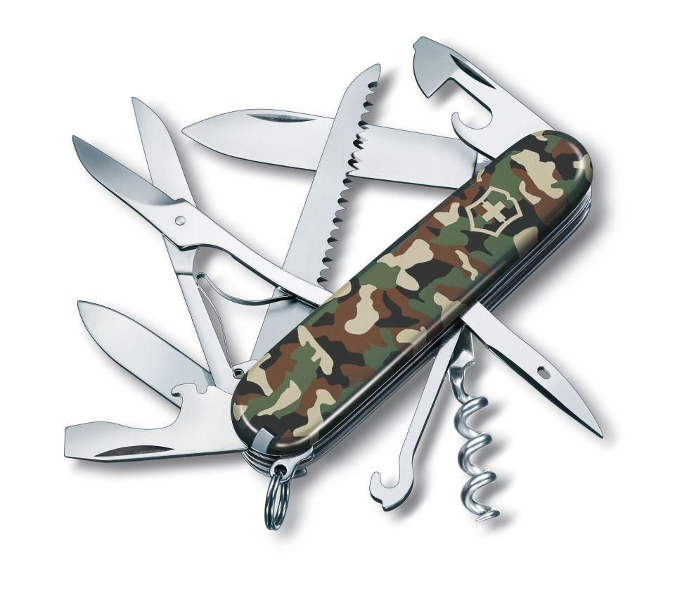 Нож складной армейский Victorinox Huntsman, Кол-во функций: 15 в 1, Цвет: Хаки, (1.3713.94)