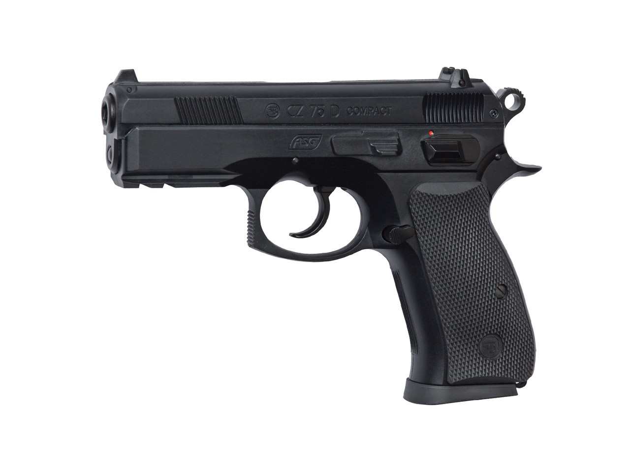 Пистолет для страйкбола ASG CZ 75D Compact, Калибр: 6,0 мм, Дульная энергия: 0,4 Дж, Ёмкость магазина (барабан