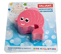 Набор мини-ковриков для ванной комнаты Valiant [6 шт.] (Рыбка)