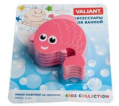 Набор мини-ковриков для ванной комнаты Valiant [6 шт.] (Черепашка), фото 5