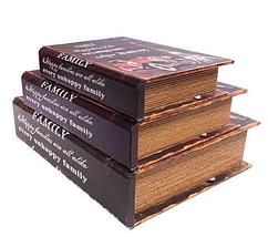Набор деревянных шкатулок-книг «Фолиант» [комплект из 3 шт.] (Nostalgic), фото 3