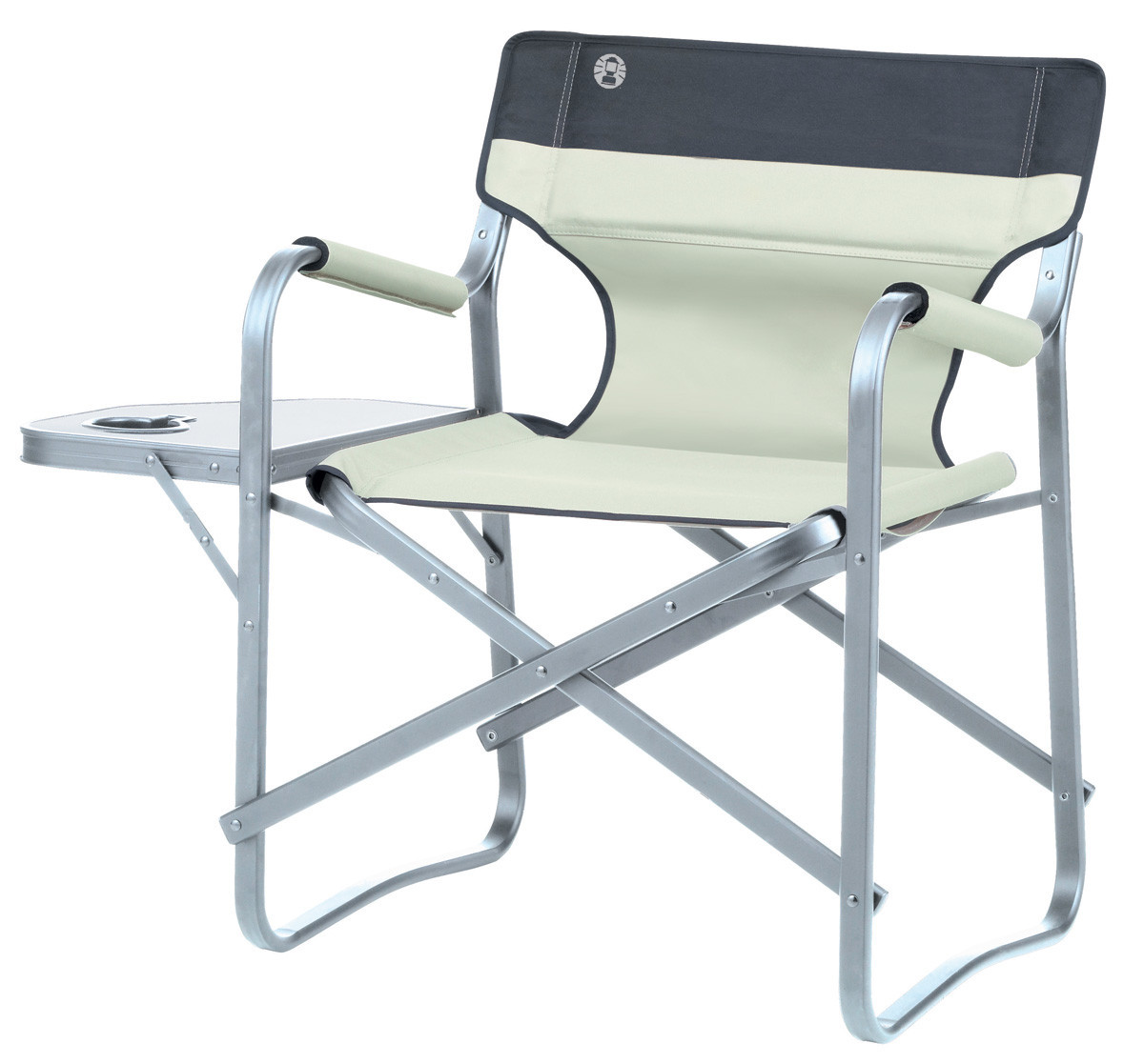 Кресло складное Coleman Deck chair WT, Нагрузка (max): 113 кг, Подстаканник, Подлокотники, Столик, Цвет: Хаки,