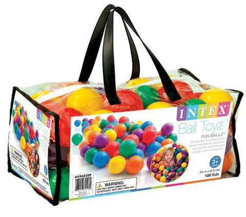 Шарики для сухого бассейна Intex 49600/2 [6.5/8 см, 100 шт.] (Intex 49600, 8 см), фото 3
