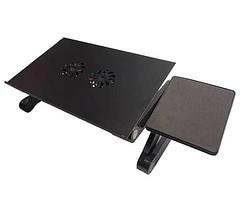 Столик для ноутбука складной с вентиляторами Laptop Table T8, фото 3