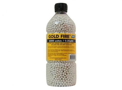 Пластиковые шарики для страйкбольного оружия ASG BB Gold Fire, Калибр: 6,0, 6000 шт., 0,20 г, Цвет: Белый, Упа