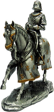 Статуэтка оловянный солдатик Wise Unicorn Конный рыцарь, Высота: 105 мм, Материал: Оловянный сплав, (AT08728A2