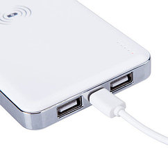 Мощный аккумулятор с функциями USB и беспроводной зарядки QIPlate 10000mAh, фото 2