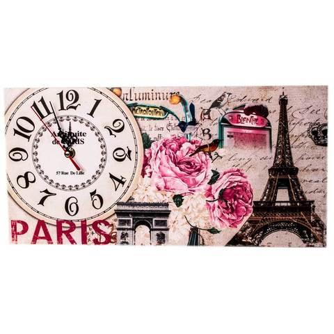 Часы настенные в виде картины с кварцевым механизмом «Time Drop» ("Париж")