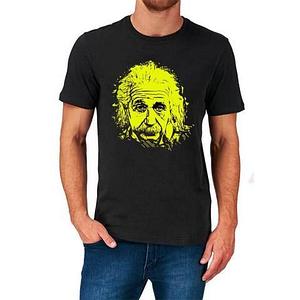 Футболка с изображением Альберта Эйнштейна (L / Черный)