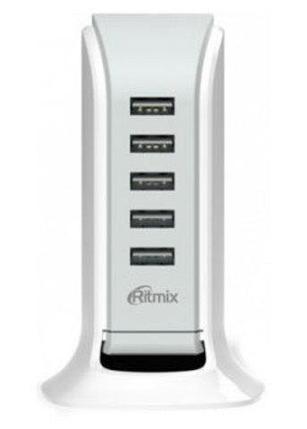 Зарядное устройство сетевое Ritmix RM-5055AC [5 USB] (Белый), фото 2