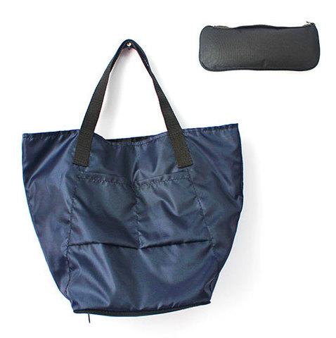 Сумка складная Magic Bag [25 л] с кармашками и чехлом (Темно-синяя)