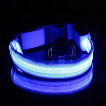 Ошейник для собак светодиодный USB (Синий), фото 2