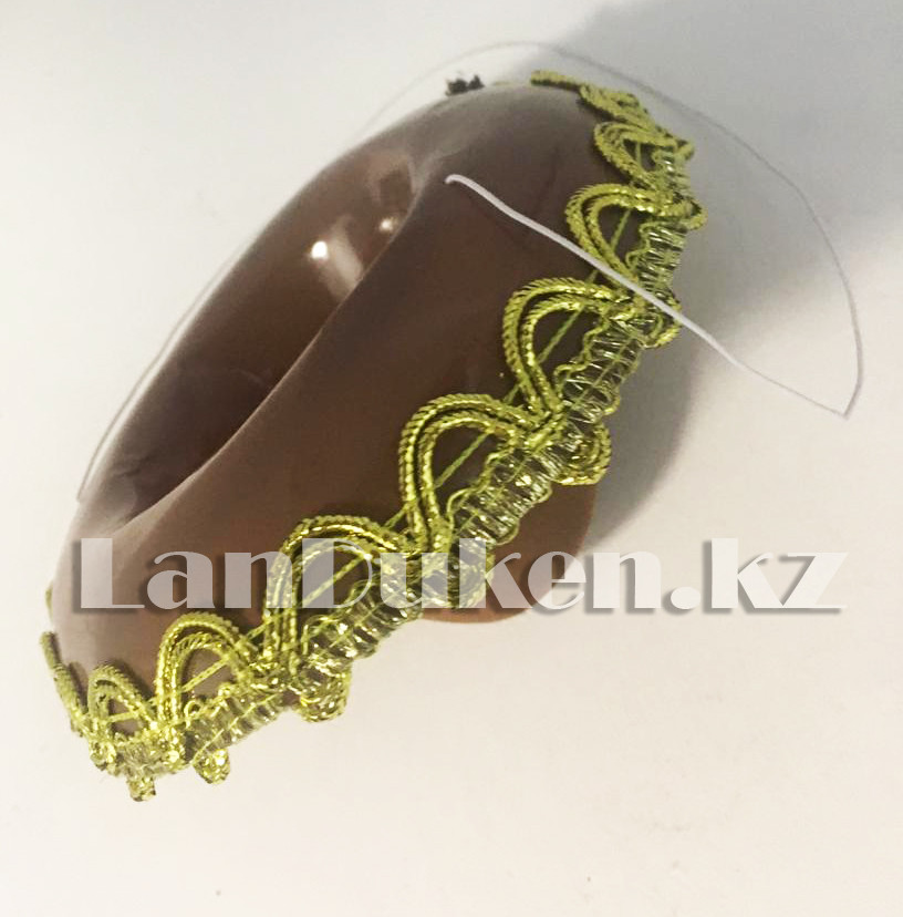 Сомбреро мексиканская шляпа мини коричневая с золотистой тесьмой - фото 2 - id-p62151875