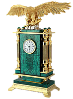 Часы каминные "Орел" малахит - Купить в Казахстане