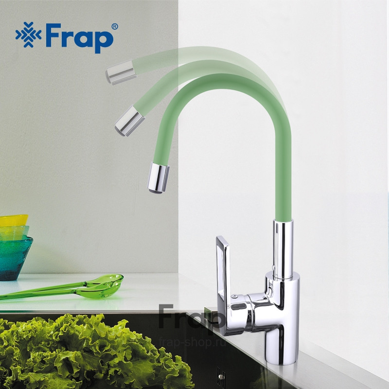 Кухонный смеситель с гибким гусаком Frap F4253