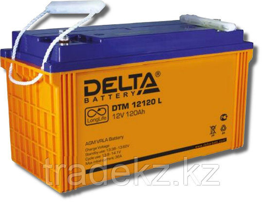 Аккумулятор DELTA DTM 12120 L, 12V/120 A*ч, фото 2