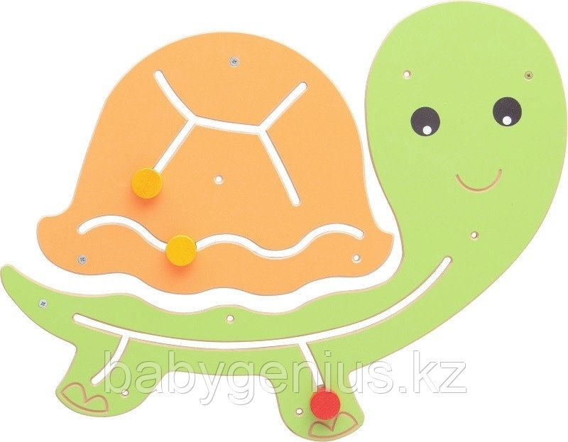 Настенный модуль для развития моторики "Черепашка", панель Монтессори развивающая.