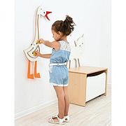 Настенный модуль для развития моторики "Цапля", панель Монтессори развивающая. Бизиборд