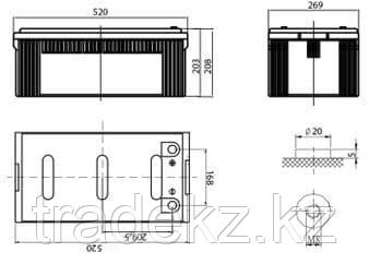 Аккумулятор DELTA DTM 12230 L, 12V/230 A*ч, фото 2