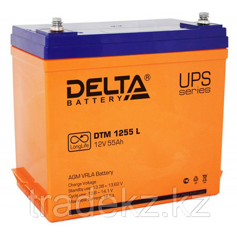 Аккумулятор DELTA DTM 1255 L, 12V/55 A*ч, фото 2