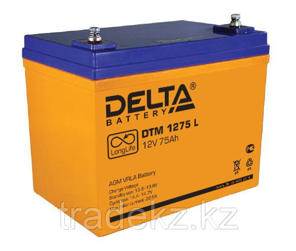 Аккумулятор DELTA DTM 1275 L 12V/75 A*ч - фото 1 - id-p62208711