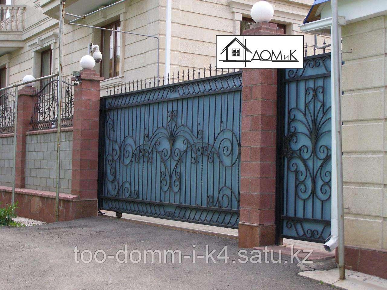 Ворота откатные кованые 2