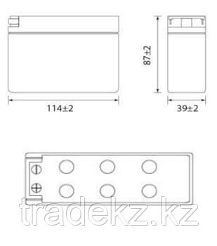 Аккумулятор стартерный Delta CT 12025 (12V / 2.5Ah), фото 2
