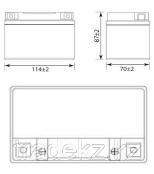 Аккумулятор стартерный Delta CT 1205 (12V / 5Ah), фото 2