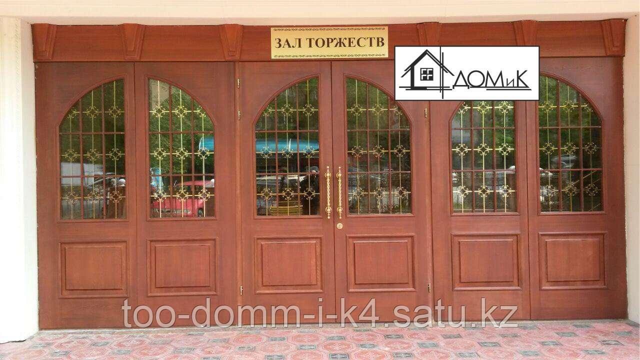 Дверь входная двустворчатая с фальшбортом